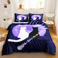 thumbnail image 3 of Cat Duvet Cover Set Digital Different Color Cartoon Cute Cat Bedding Set Bedclothes Double Queen King Size Polyester Qulit Cover, 3 of 7