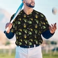 thumbnail image 6 of Balery Bee Floral Baseball Jersey for Men Casual Button Down Shirts Short Sleeve Active Team Sports Uniform-Small, 6 of 9