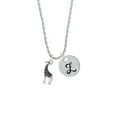 thumbnail image 2 of Delight Jewelry Silvertone Antiqued Giraffe Silvertone Script Initial Disc - Z - Charm Necklace, 20"+3", 2 of 4