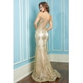 thumbnail image 4 of Women's Adora Design 3123 Off Shoulder Glitter Mermaid Formal Prom 2026 Gown Red Size S, 4 of 5