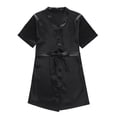 thumbnail image 2 of LYMAYTER Toddler Kids Girls Silky Robe Baby Solid Color Satin Kimono Bath Robes 1-7T Sleeping Gown Bathrobe for Spa Birthday Parties Wedding, 2 of 10
