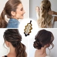 thumbnail image 3 of UNLLLL Wave Style Ponytail Clip, Vertical Banana Hair Claw with Twisting Design, Strong Hold Hair Accessory for Thick Hair, for Simple Updo Daily Styling and Travel (Caramel), 3 of 7