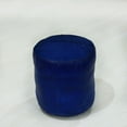 thumbnail image 5 of Round Shaped Goat Leather Handmade Eco-Friendly Blue Pouf - Round Shape Pouf, 16" x 16" x 16", Plain Solid Pouf, Goat Leather Pouf, Recycled Foam with Fibre Fill Stuffed Pouf, Leather Seating Pouf, 5 of 8