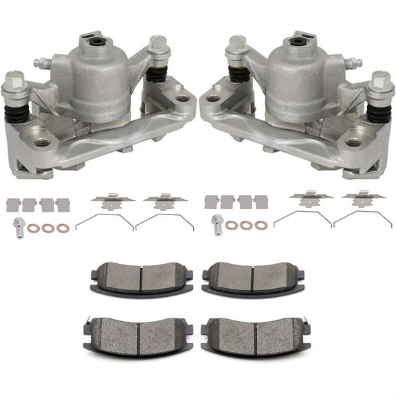 SCITOO Rear Brake Calipers With Bracket & Brake Pads 18B4644 18B4645 D698 Compatible For Buick 1997-2005 2008-2009 For Chevrolet 2000-2010 For Oldsmobile 1998-2002 For Pontiac 1997-2003