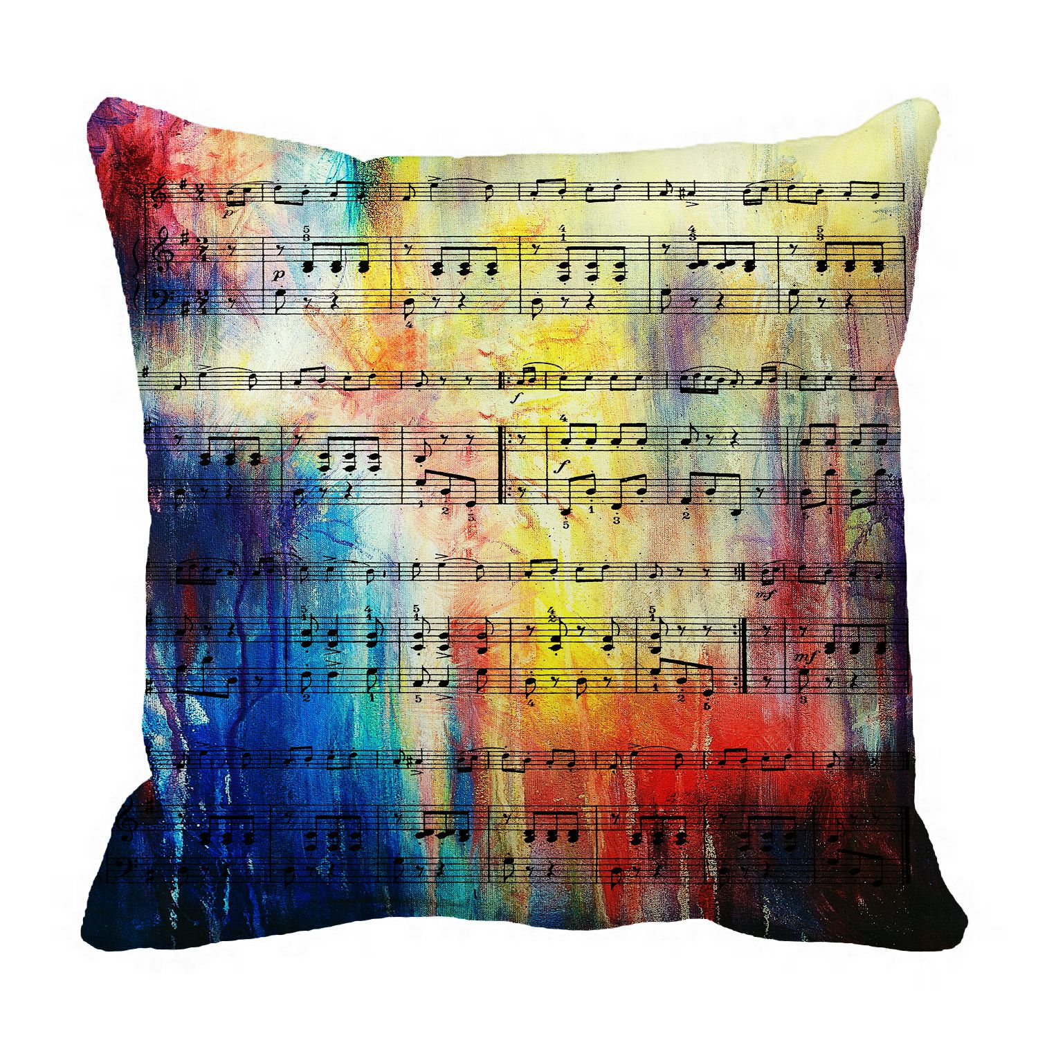 PHFZK Vintage Music Notation Pillow Case, Music Pillowcase Throw Pillow