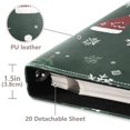 thumbnail image 3 of FORMRS 3 Ring Photo Album 4"x6" Self Adhesive Large Capacity PU Leather Cover, Green Christmas Hats, 3 of 8