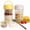 2 Sets (Cream, Yellow), variant on 16 Oz Glass Breakfast Containers 2 Sets (Cream, Yellow) For Meal Prep, Overnight Oats, Yogurt Parfaits