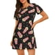 thumbnail image 1 of Fotbe Popcorn Bata de Dormir para Mujer con Estampado, Camisón de Algodón de Manga Corta, Ropa de Dormir Casual, 1 of 6