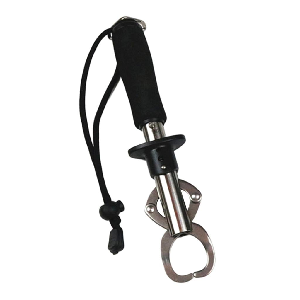 Fish Lip Gripper 15KG Stainless Steel Clip with Scale Ruler Soft Hand