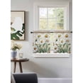 thumbnail image 3 of White Daisy Tier Curtains 36 Inch Length,Sheer Curtains for Bedroom Living Room Window Vintage Botanical Spring Floral Summer Rod Pocket Drapes Kitchen Curtains Small Half Window 27.5"x36" 2 Panels, 3 of 6