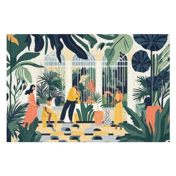 Puzzles for Adults 300 Pieces - Botanical Garden Patterns Funny Puzzles Educational Games Gift for Birthday Christmas Halloween