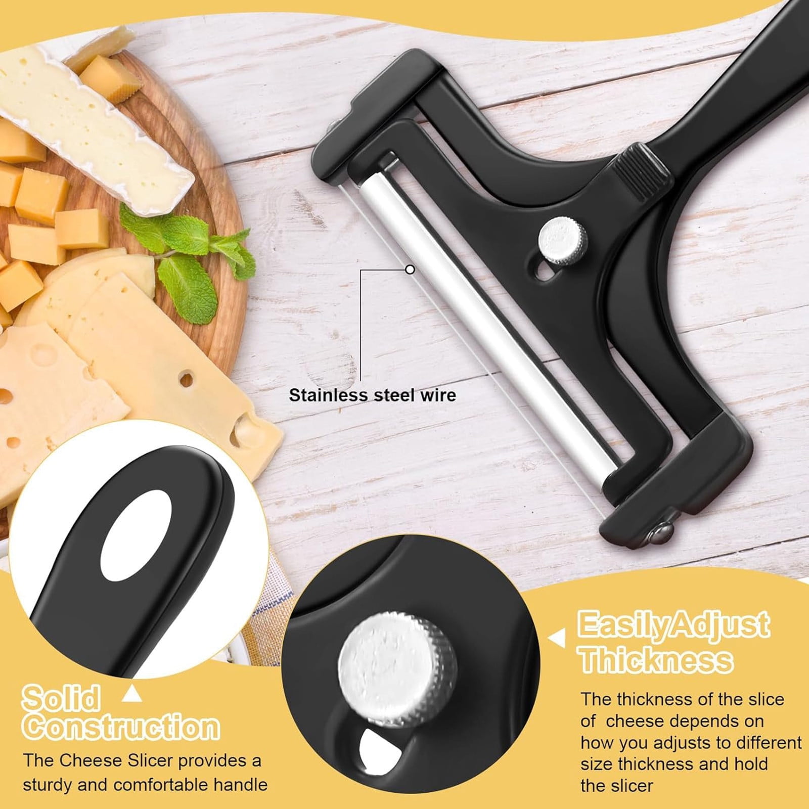 Râpe à Fromage En Acier Inoxydable, Coupe Beurre, Hachoir à Fruits