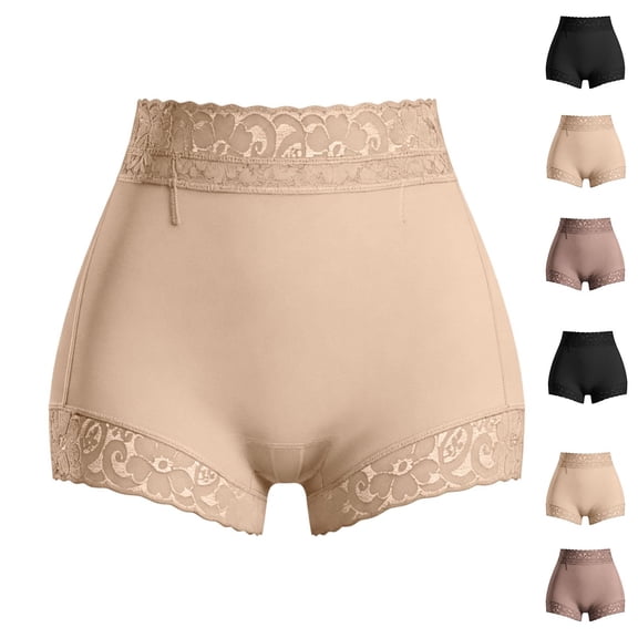 PBFRDSJ High Waist Floral Lace Safety Shorts Stretch Shaping Breathable Under Shorts Butt Lifting Workout Yoga Underwear Sizes S-3XL