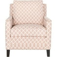 thumbnail image 2 of SAFAVIEH Buckler Classic Upholstered Club Chair w/ Silver Nail Heads, Peach Pink/White, 2 of 4