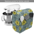 thumbnail image 2 of Floral Stand Mixer Cover, Hawaii Ornamental Hibiscus Flowers Along Exotic Long Leaves Print, Kitchen Appliance Organizer Bag Cover with Pockets, 5 Quarts, Pale Blue Yellow and Green, by Ambesonne, 2 of 4