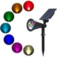 thumbnail image 2 of Hongchun 7 LED Solar Light, Solar Floodlight with 7 Color Change, Outdoor Wireless Waterproof IP65 Garden Light with 180° Adjustable Outdoor Solar Spotlight for Garden, Yard, Outdoor, Path, 2 of 5