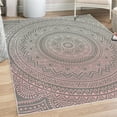 thumbnail image 1 of Mandala Decorative Rug, Abstract Floral Design with Themes Native South East Folkloric Illustration, Quality Carpet for Bedroom Dorm and Living Room, 6 Sizes, Dark Eggshell, by Ambesonne, 1 of 4