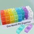 thumbnail image 3 of Monthly Pill Organizer 2 Time a Day, 31 Day Pill Case Small Compartments To Hold Vitamin and Travel, 3 of 5