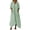Mint Green, variant on Feancey Kaftan Dresses for Women Loose V Neck 3/4 Sleeve Beach Cover Up Dress Cotton Linen Casual Summer Vacation Dresses with Pockets Mint Green S