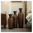 thumbnail image 5 of Set of 3 Tall Floor Vases, Decorative PVC Flower Vases for Living Room, Bedroom, Entryway, Modern Art Deco Ribbed Design, Home Decor Stand for Dried Branches and Pampas Grass, 5 of 9