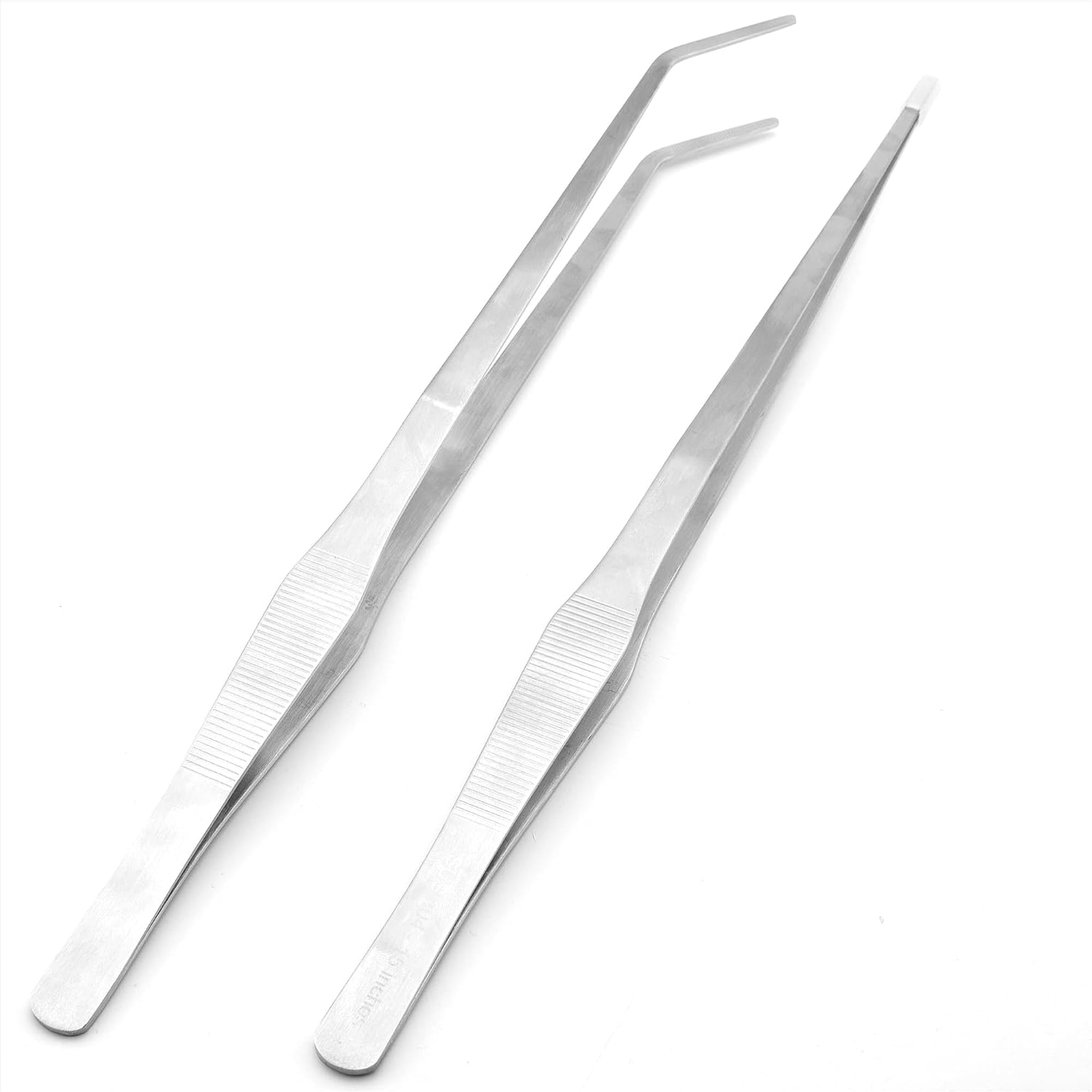 15 Long Aquarium Tweezers 304 Stainless Aquascaping Tongs Pack of 2 | Snake Feeding Tweezers for Salt & Fresh Water Fish Tank Curved & Straight : Tools & Home Improvement