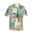 thumbnail image 2 of Bixox Men's Hawaiian Shirts Men's Watercolor Palm Tree Print Short-Sleeve Shirt-Large, 2 of 8