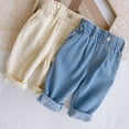 thumbnail image 3 of Little Baby Boys Girls Elastic Waist Causal Denim Pants Jeans 0-4T, 3 of 5
