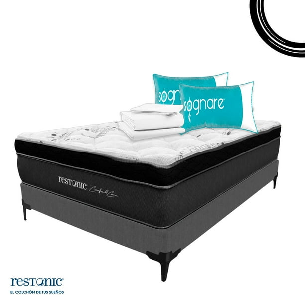 Colchon Matrimonial Elegance Confort Box Matrimonial 2 Almohadas Sognare Sabana matrimonial Walmart en linea