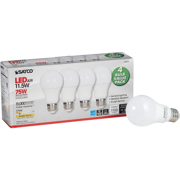 BULB LED 11.5W A19 27K (Pack of 1)