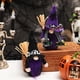 thumbnail image 5 of Gnomo De Halloween Con Escoba Y Sombrero Negro Mago Enano Muñeca Sin Rostro Para Estantería De Sala De Estar Scienceny HA046661-01, 5 of 6
