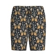 thumbnail image 4 of Naloa Flower Butterfly Men's Short Pajama Pants, Lounge Comfort Shorts with Elasticized Waistband and Side Pockets - XX-Large, 4 of 9