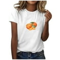 thumbnail image 2 of Women's T-Shirts Short Sleeve Crew Neck Graphic Printed Blouses Loose Fitted Basic Tee 2025 Casual Summer Trendy Tops, 2 of 6