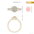 thumbnail image 4 of ANGARA Natural 0.23 Ct. Diamond Halo Engagement Ring in 14K Yellow Gold for Women (Ring Size: 3), 4 of 9