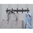 thumbnail image 2 of Mainstays 14 1/2 in. Wall Mounted Metal Hook Rack, 5 Single Hooks, Matte Black, 2 of 8