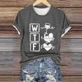 thumbnail image 2 of Pantalones Cortos de Mujer Estampado de Flores de Verano Cuello Redondo Manga Corta, Casual, 2 of 3