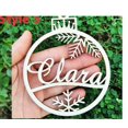 thumbnail image 3 of Copos de nieve de madera personalizados, decoración navideña, colgante, nombre cortado con láser, bola de Navidad, regalo, 3 of 5