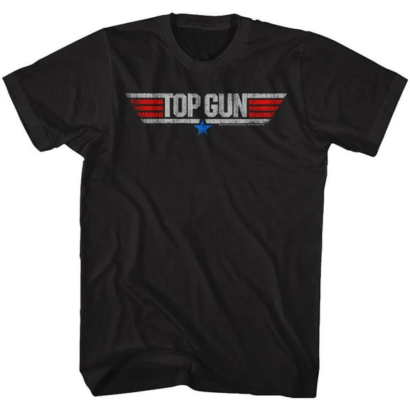 Top Gun Logo Black Adult T-Shirt