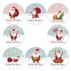 thumbnail image 5 of 500 Uds./rollo de pegatinas navideñas, caja de regalo de Navidad, pegatinas, suministros para fiestas de recompensa de clase, 5 of 5