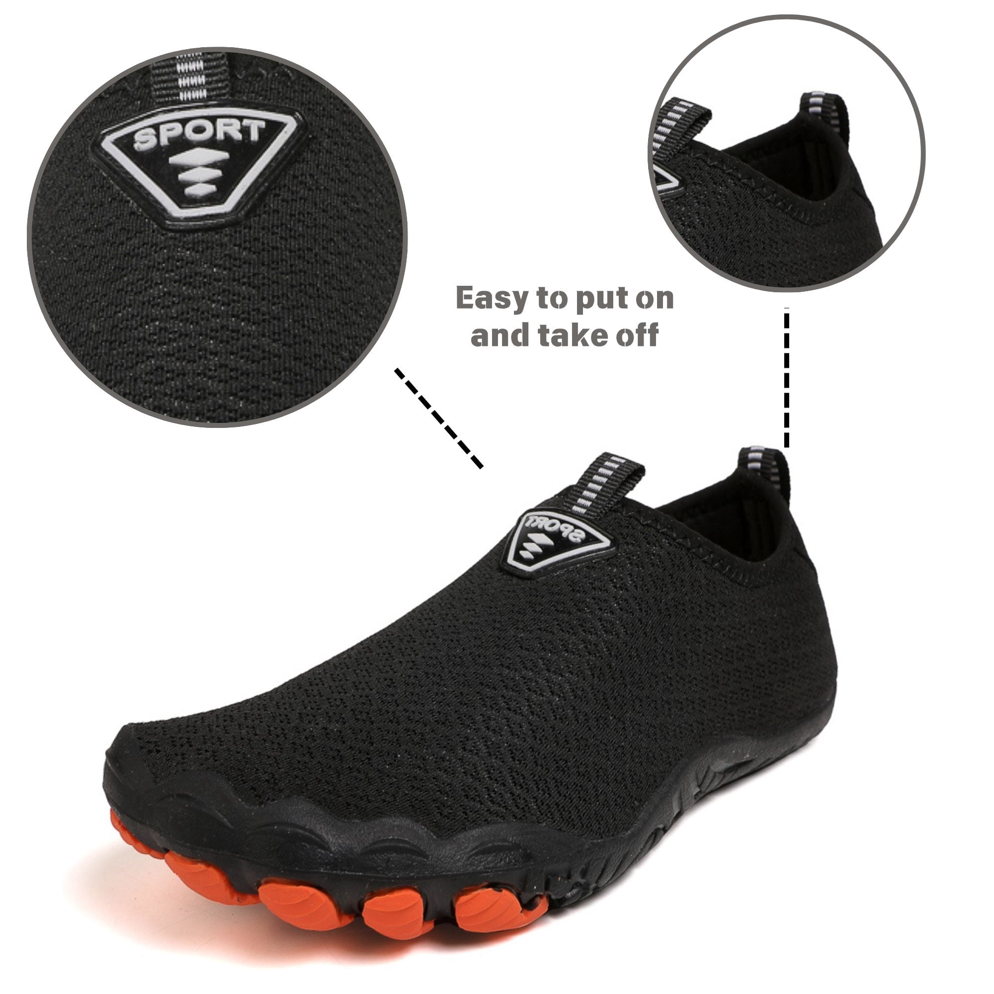 BERANMEY Water Shoes for Women Men Quick-Dry Barefoot Skin Fit Swim Shoes Lightweight Non Slip Hiking Shoes for Swimming Beach Walking Surfing Yoga