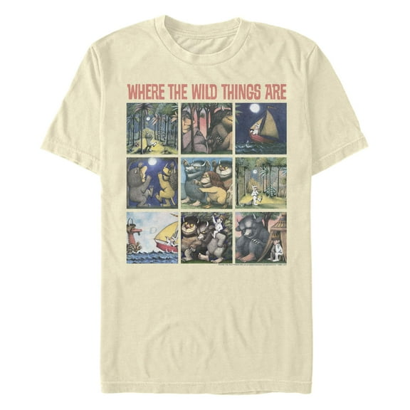 Men's Where the Wild Things Are Colorful Scenes  Graphic T-Shirt