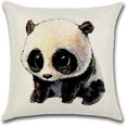 thumbnail image 3 of Juego de 4 fundas de almohada CHAO de lino y poliéster 45x45cm panda, 3 of 5