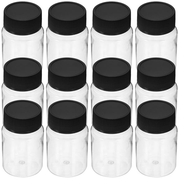 RUNROTOO PET Water Sampling Bottles Transparent 12Pcs 2.75X1.57X1.38in