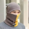 thumbnail image 5 of Beanie Hat Scarf 2Pcs/Set Coldproof Windproof Classic Fashion Color Matching Neck Warmer Beanie Hat Set, 5 of 5