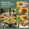 thumbnail image 5 of Round Outdoor Tablecloth with Umbrella Hole and Zipper, Sunflower Bee Tablecloth with Elastic Waterproof, Farmhouse Brown Wooden Botanical Floral Patio Table Covers for 36" - 44" Picnic Pool Tables, 5 of 9