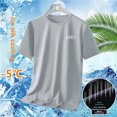 thumbnail image 1 of Camiseta de manga corta para hombre, holgada, de talla grande, de verano, de malla, transpirable, sencilla, combinable, cómoda, estilo deportivo, 1 of 4