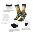 thumbnail image 3 of Fuzoiu Starry Sky Moon Sunflower Print Kids Socks For Boys Girls,Grip Crew Socks with Non Slip,Lightweight Stretch Crew Socks,Toddlers Crew Boot Socks, 3 of 5