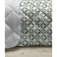 thumbnail image 3 of Abstract Down Alternative Comforter, Wavy Vertical Streaks with Circular Bicolor Elements, Microfiber Quilt for All Season, 5 Sizes, Cadet Blue Plum, by Ambesonne, 3 of 3