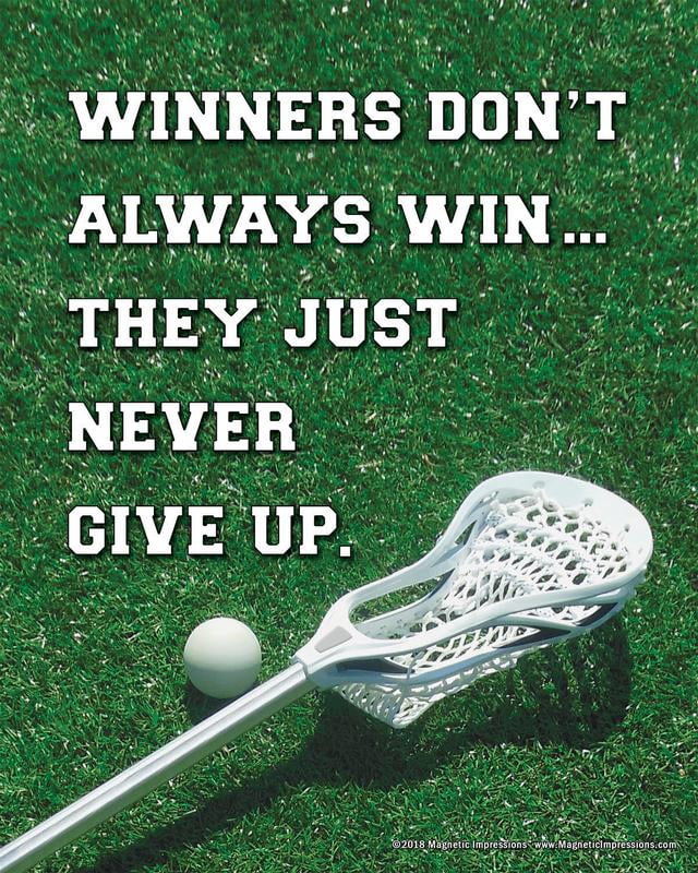 Unframed Lacrosse Inspirational Winners Quote Men's 8" x 10" Sport Poster Print