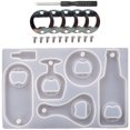 thumbnail image 1 of DIY Resin Beer Opener Mold, Epoxy Mold Beer Spanner, Handmade Corkscrew Casting Silicone Craft Making Tool, 1 of 7