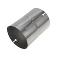 thumbnail image 1 of Tubo recto de escape T304 para automóvil, tubo recto de 6" de longitud con cabeza plana doble y superficie pulida con ranura media, 1 of 7
